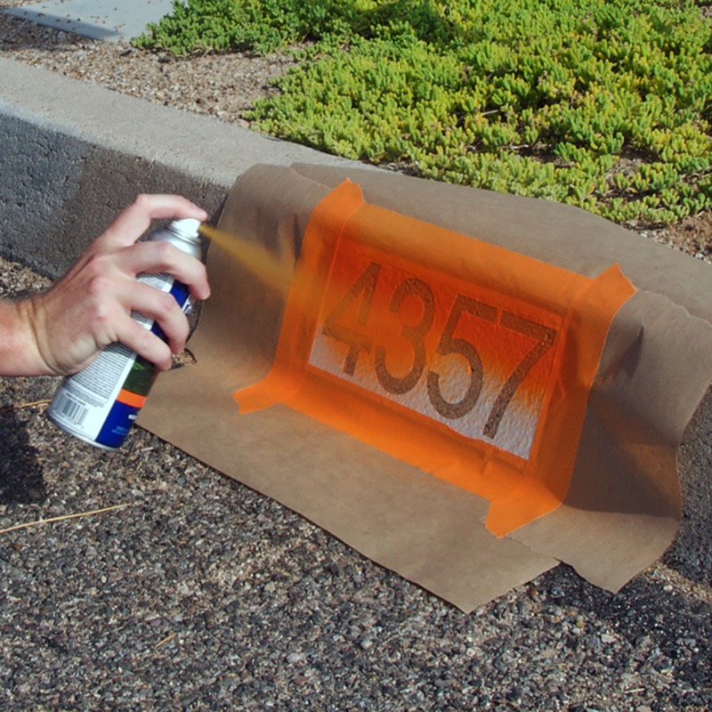 Spray paint. Let Dry.