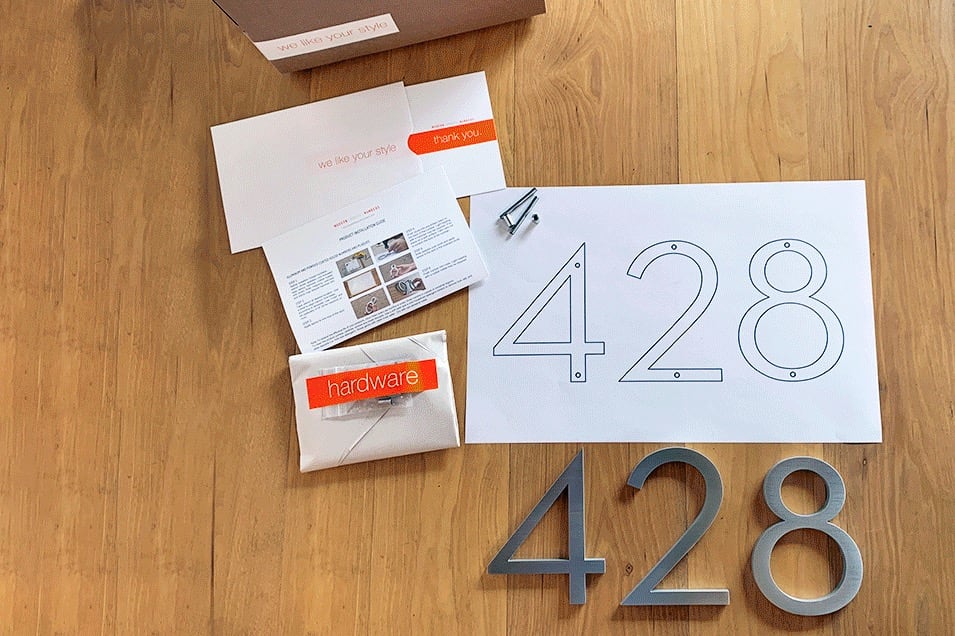 HandCrafted Home Number Signs Step by Step Installation Instructions Modern House Numbers